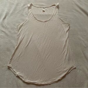 Old Navy Luxe Basic Cream Long Tank Top Size M